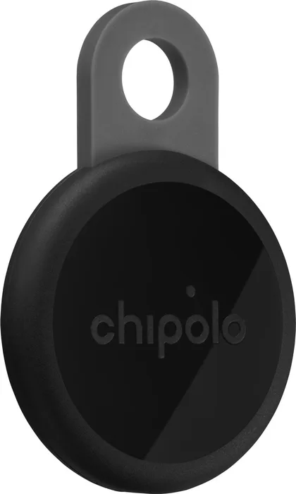 Zwarte Chipolo LOOP tracker met een flexibele lus