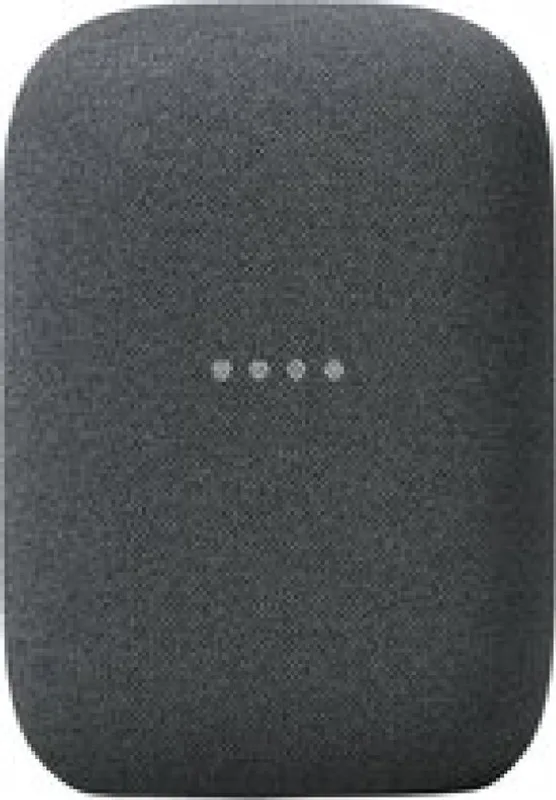 Google Nest Audio slimme speaker in de kleur Charcoal met vier lichtpuntjes