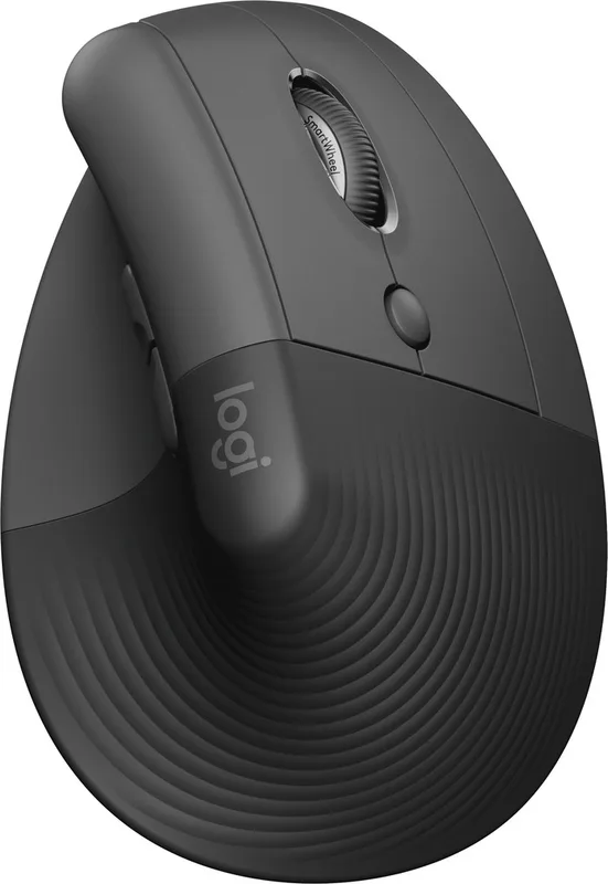 Zwarte Logitech Lift verticale muis met scrollwiel en duimsteun