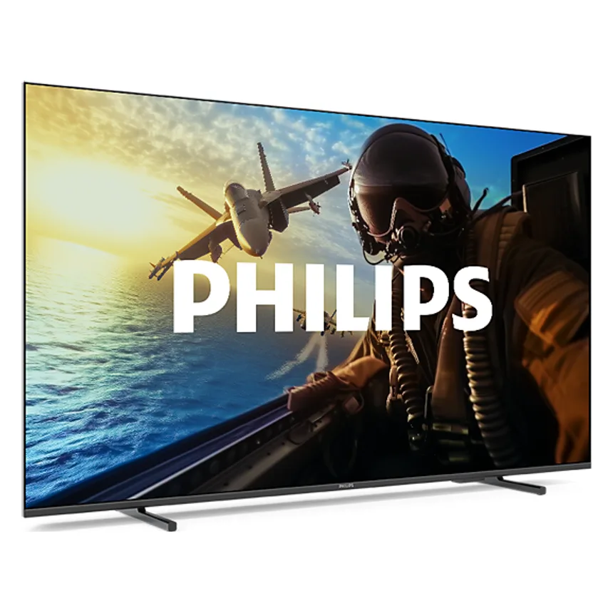 Philips 43PUS7000 televisie, schuin vooraanzicht met twee poten
