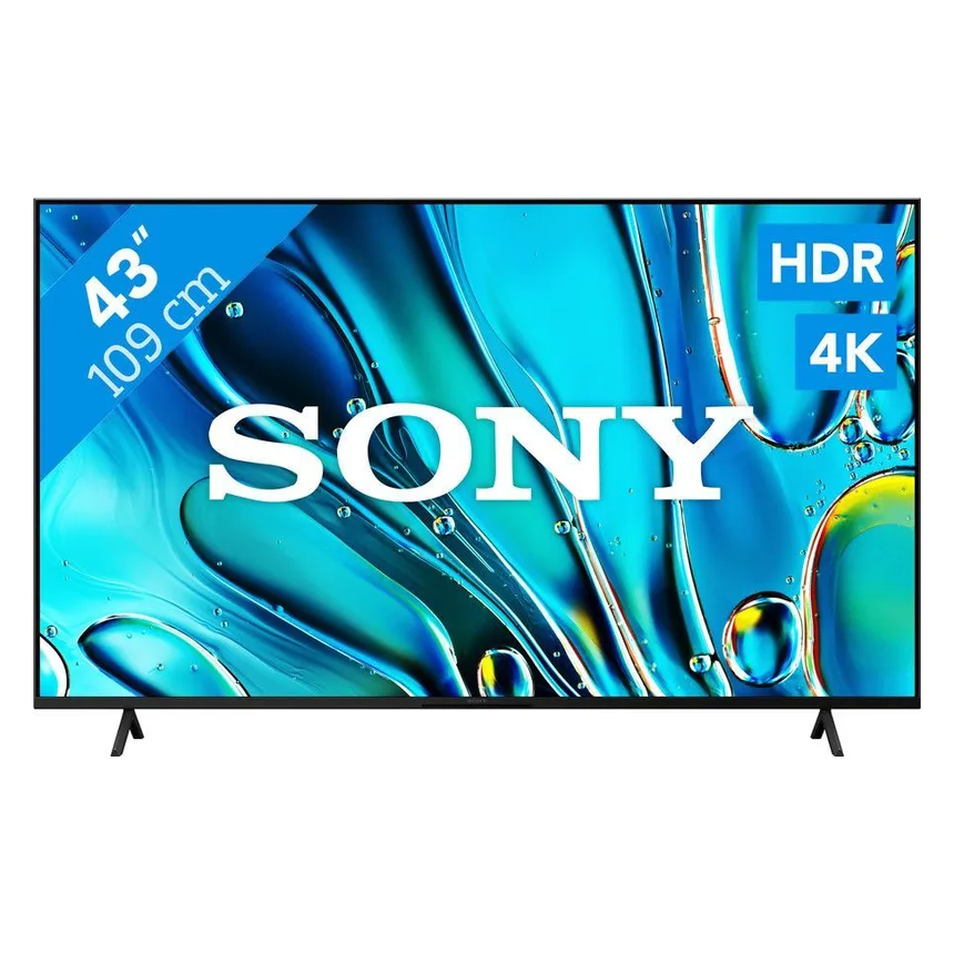 Sony BRAVIA 3 43 inch televisie, vooraanzicht met twee poten