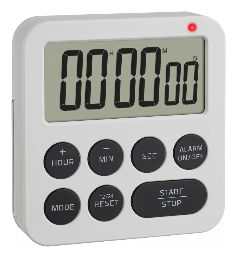 Witte TFA Dostmann 38.2051 digitale timer met stopwatch en wekker