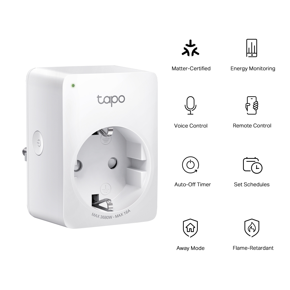 TP-Link Tapo P110M slimme stekker met fysieke knop en energiemeter